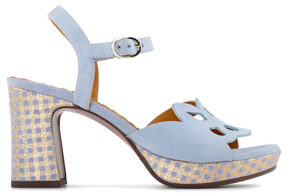 NEW CHIE MIHARA women's kemada sandals in azul suede